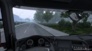 ETS2 Rain Weather Mod: Beautiful Rain HD 1.40 (Image #4)