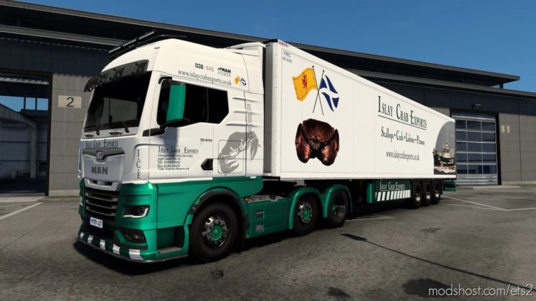 ETS2 MAN Mod: Islay Crab Exports Skin Pack V2.0 (Featured)