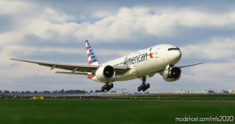 MSFS 2020 8K Livery Mod: CS 777-200 American Airlines | 8K V1.1 (Featured)