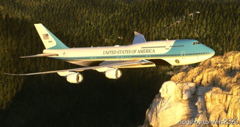 MSFS 2020 Livery Mod: AIR Force ONE VC-25B Ultra NO Mirroring V1.0.1 (Featured)