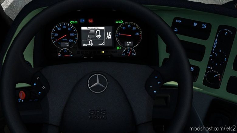 ETS2 Interior Mod: Dashboard Lights Mercedes V1.2 (Featured)