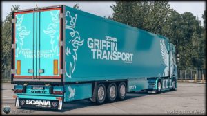 ETS2 Scania Mod: 4K 8K Scania S Griffin Transport Multicolor Comboskin (Image #2)