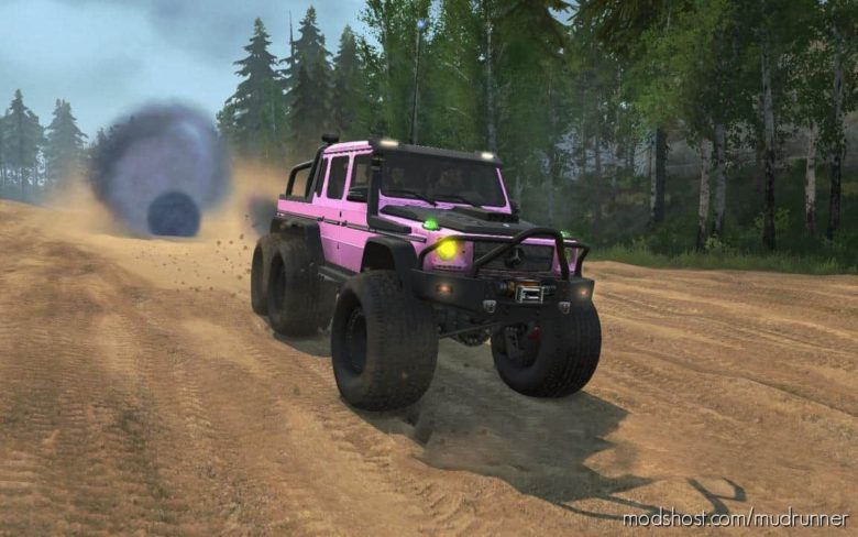 MudRunner Car Mod: Pink Gelendvagen 6×6 (Featured)