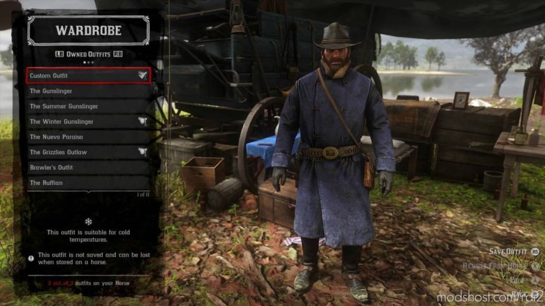 RDR2 Player Mod: Closed Winter Coat With Cassimere Shirt And Stuff (Featured)