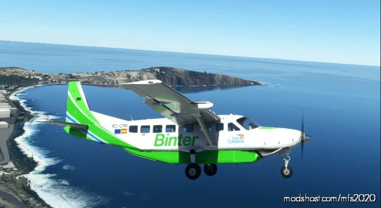 MSFS 2020 Cessna Livery Mod: 208B Grand Caravan Binter Canarias 4K Fictional (Featured)