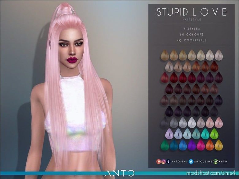 Sims 4 Mod: Stupid Love Hairstyle (Featured)