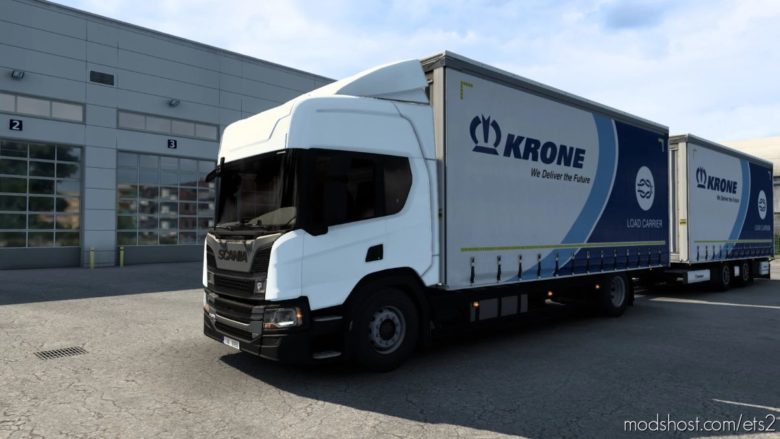 ETS2 Krone Truck Mod: Tandem Krone Scania NG P/G/R/S (Eugene) 1.40.3 (Featured)