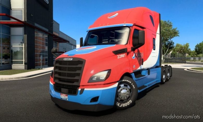 ATS Freightliner Skin Mod: Cascadia Pepsi Edition (Featured)