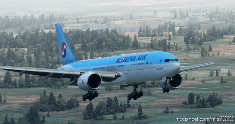 MSFS 2020 777-200 Livery Mod: Captainsim 777-200ER | Korean AIR HL7530 (Featured)