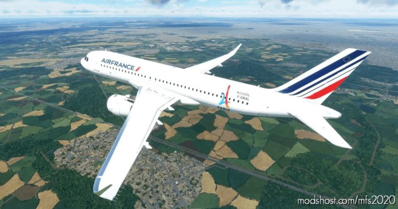 MSFS 2020 France Mod: A32NX AIR France “THE 2024 Olympics Livery” A320Neo 8K (Featured)