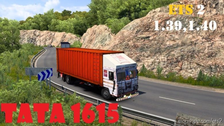 ETS2 Tata Mod: 1615 Container Truck Mod V2.3 1.40 (Featured)