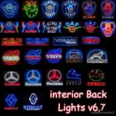 ETS2 Ford Part Mod: Interior Back Lights V6.7 1.40 (Image #2)