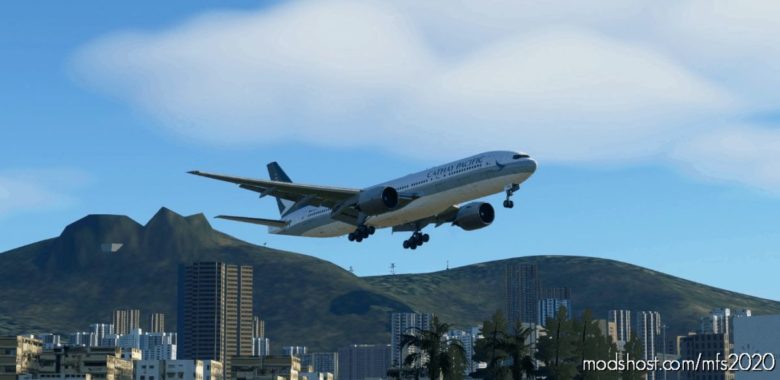 MSFS 2020 777-200ER Livery Mod: CS777 Cathay Pacific B-Kpq 4K (Featured)