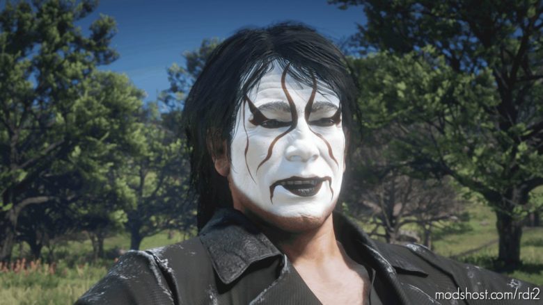 RDR2 Mod: Sting (Wrestler) Face Paint For Arthur-Clean Shaven Only (Featured)