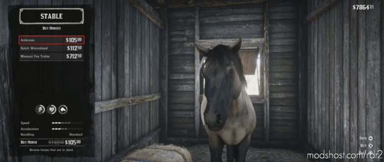 RDR2 Mod: Grullo DUN Breton (Add-On For The Online Horses And Coats MOD) (Featured)