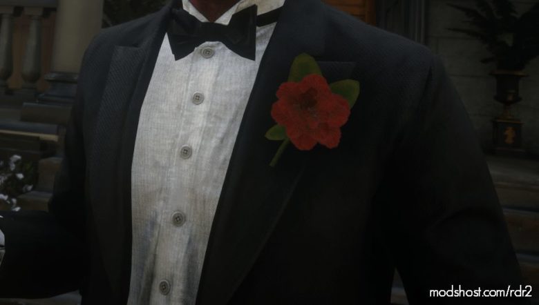 RDR2 Player Mod: Coat Boutonniere Flower (Three Colors) (Featured)