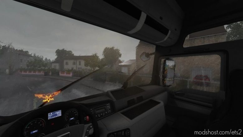 ETS2 Rain Weather Mod: Realistic Heavy Rain V1.5 By Srinsane 1.40 (Featured)