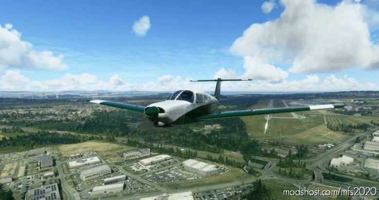 MSFS 2020 PA-28R Livery Mod: Justflight Piper P28R Turbo Arrow IV Vintage British Racing Green G-Gtrg (Featured)