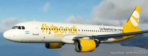 MSFS 2020 A32NX Livery Mod: A32NX Flybondi 8K Fictional (Featured)