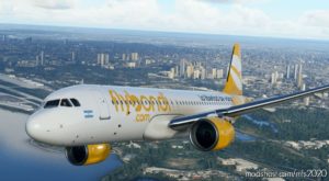 MSFS 2020 A32NX Livery Mod: A32NX Flybondi 8K Fictional (Image #3)