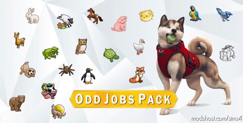 Sims 4 Career Mod: Mega ODD JOB Pack – 20 Animal Themed Jobs (Featured)