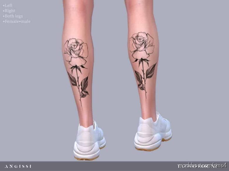 Sims 4 Tattoo Mod: Rose N2 (Featured)