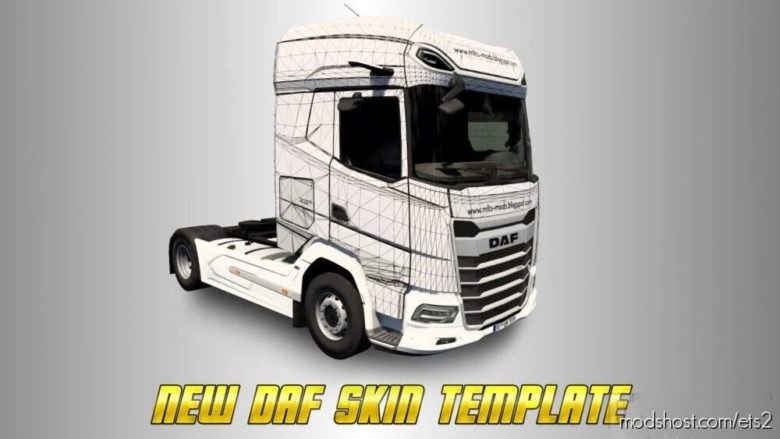 ETS2 DAF Mod: NEW DAF XG Skin Template (Featured)