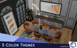 Sims 4 Interior Mod: Eetkamer Dining Room (Image #5)