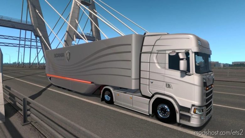 ETS2 Mercedes-Benz Mod: Mercedes Aerodynamic Trailer V1.2.3 1.40 (Featured)