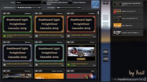 ETS2 Freightliner Mod: Dashboard Light Freightliner Cascadia 2019 Pack V1.1 (Featured)