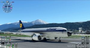 MSFS 2020 A320neo Livery Mod: 8K Lufthansa-Retro-70/80 (Image #2)