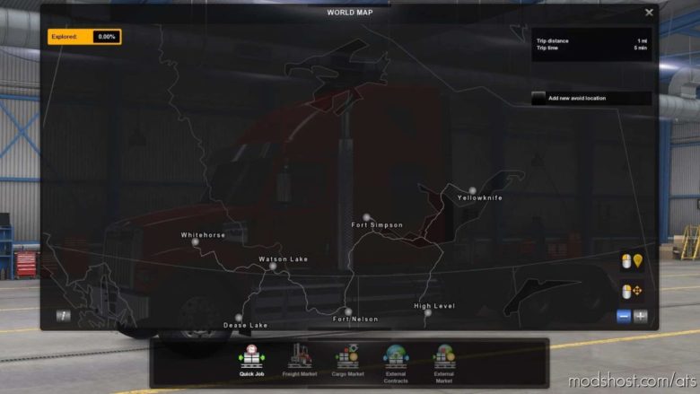 ATS Mod: Promods Complete North American Map Background (Featured)