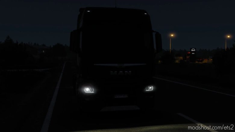 ETS2 Headlights Part Mod: Angel Eyes For ALL Trucks (Featured)