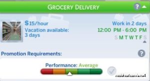 Sims 4 Mod: Grocery Delivery Career (Image #2)