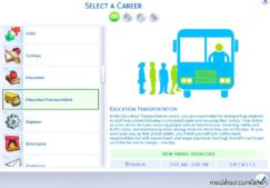 Sims 4 Mod: Education Transportation Career (Featured)