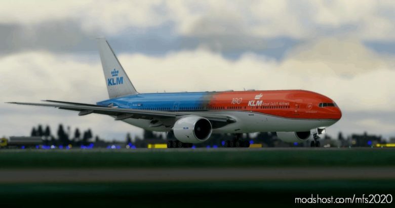 MSFS 2020 Boeing Livery Mod: Cs-777-200Er KLM Ph-Bva 100 Years Ultra V1.1 (Featured)