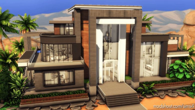 Sims 4 House Mod: Super Modern Mansion – NO CC (Featured)