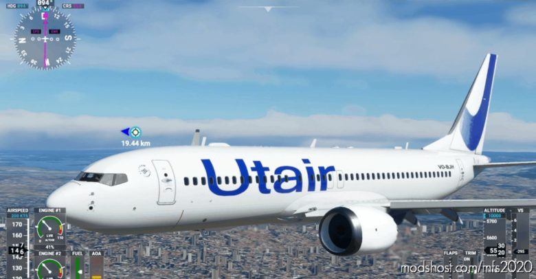 MSFS 2020 Boeing Livery Mod: 737-Utair-Aviation (Featured)