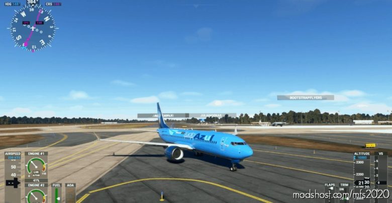 MSFS 2020 737-MAX Livery Mod: 737-Tudo Azul (Featured)