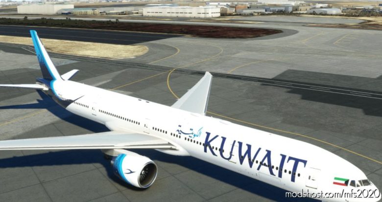 MSFS 2020 777-300ER Livery Mod: Captainsim B777-300ER Kuwait Airways (Featured)