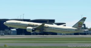 MSFS 2020 Boeing Livery Mod: Cs-777-300Er Etihad 2015 A6-Etp Ultra (Featured)