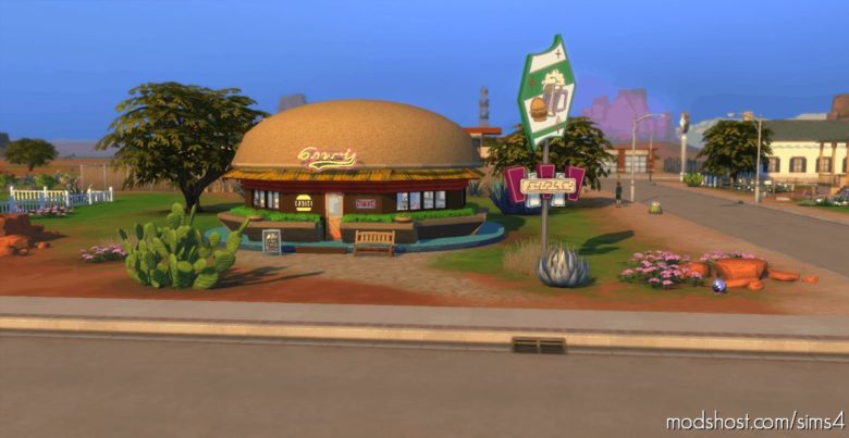 Sims 4 House Mod: Burgertime Diner (Featured)