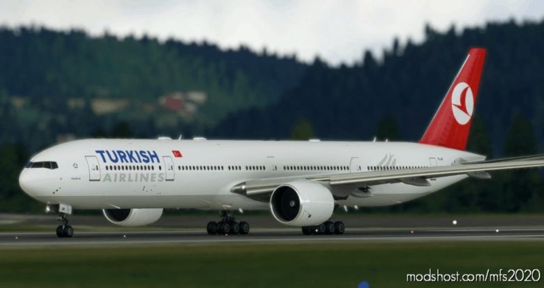 MSFS 2020 777-300ER Livery Mod: Cs-777-300Er Turkish Airlines Tc-Jjb Ultra (Featured)