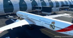 MSFS 2020 777-300ER Livery Mod: Captainsim B777-300ER Emirates Real Madrid V1.1 (Image #2)