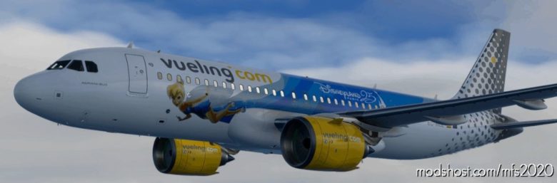 MSFS 2020 A32NX Mod: Vueling Disney Livery 8K (Featured)