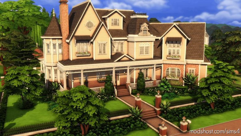 Sims 4 Mod: Victorian Manor House – NO CC (Featured)