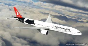 MSFS 2020 Boeing Livery Mod: Turkish Airlines Batman V Superman For Captainsim B777-300ER Tc-Jjn V1 (Image #3)