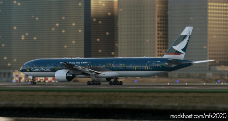 MSFS 2020 Boeing Livery Mod: Cs-B777-300Er Cathay Pacific The Spirit Of Hong Kong B-Kpb Ultra – By Danr V1.1 (Featured)