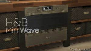 Sims 4 Object Mod: H&B Miniwave – Counter Slot Oven (Featured)