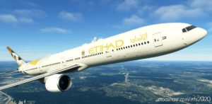 MSFS 2020 8K Livery Mod: Etihad Airways Captainsim 777-300ER 8K (Image #3)